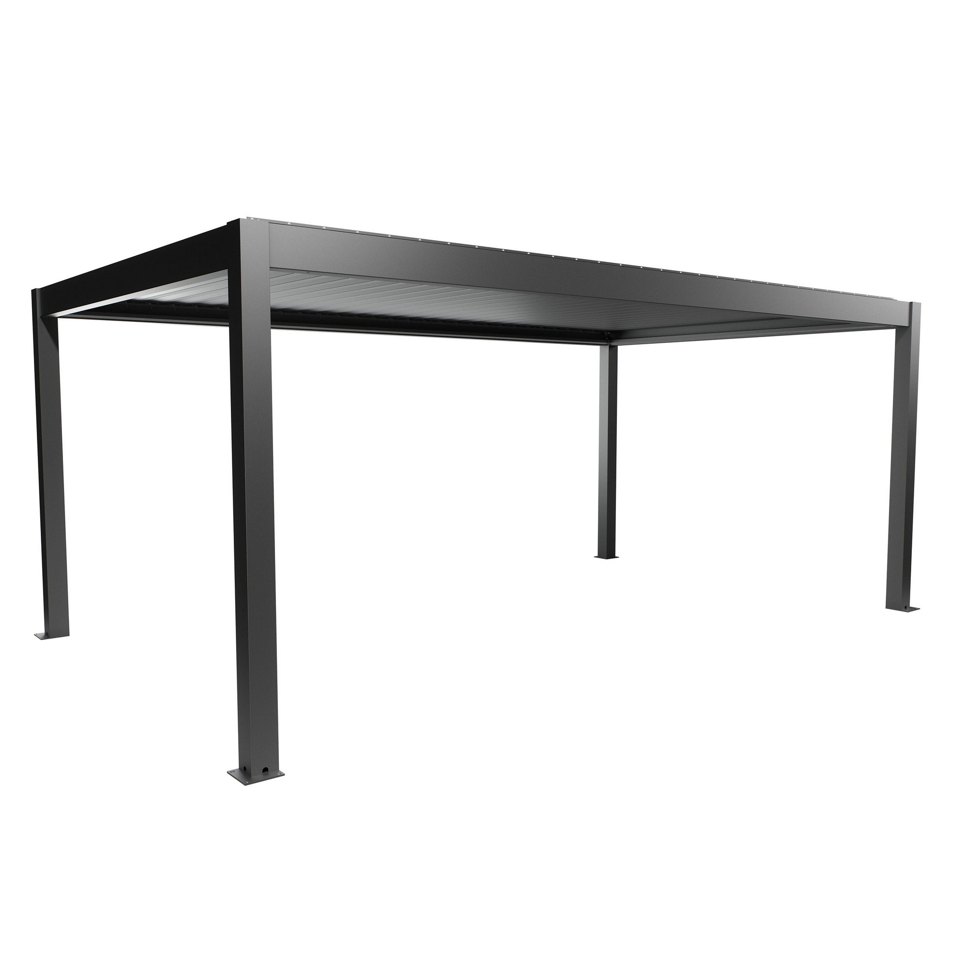 Pergola dunkelgrau metallic 6 x 3,5  m