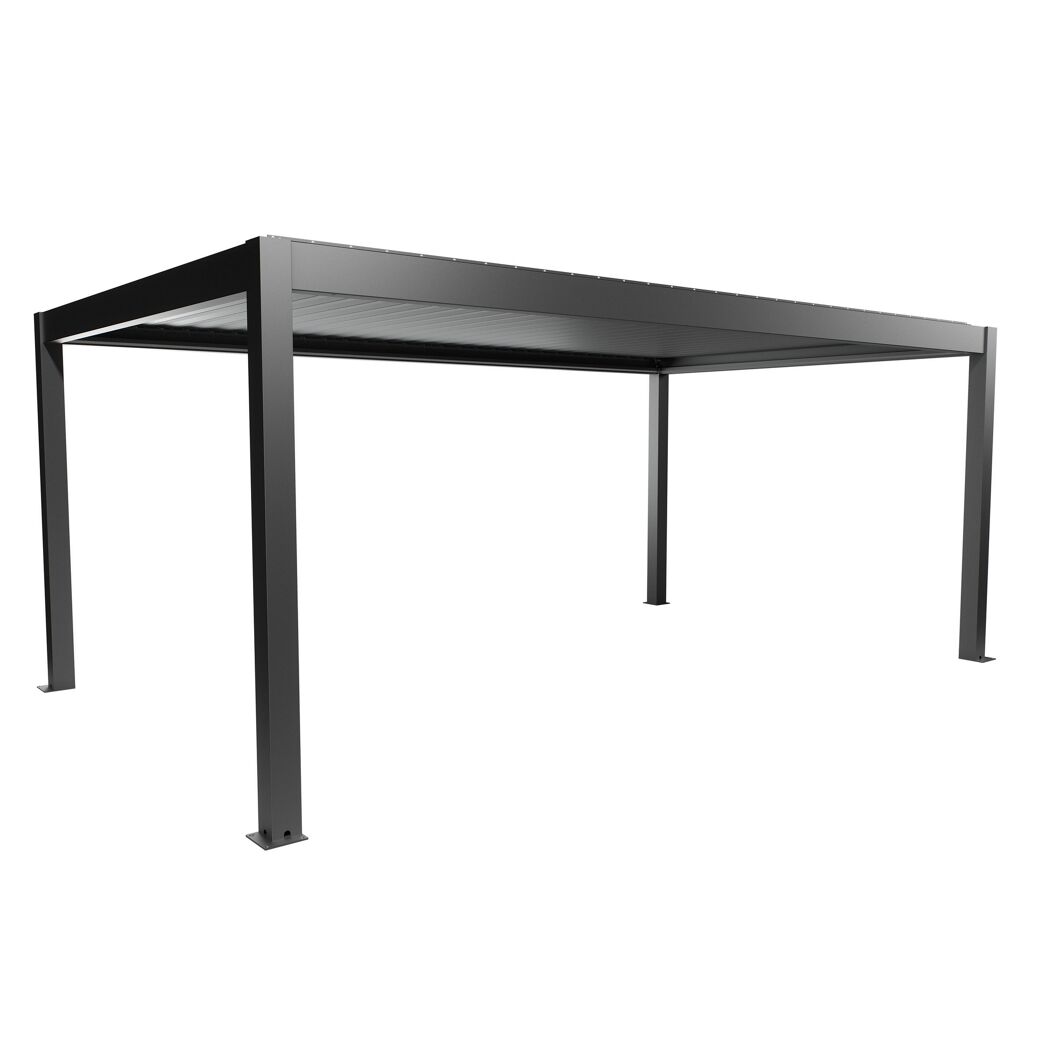 Pergola dunkelgrau metallic 6 x 3,5  m