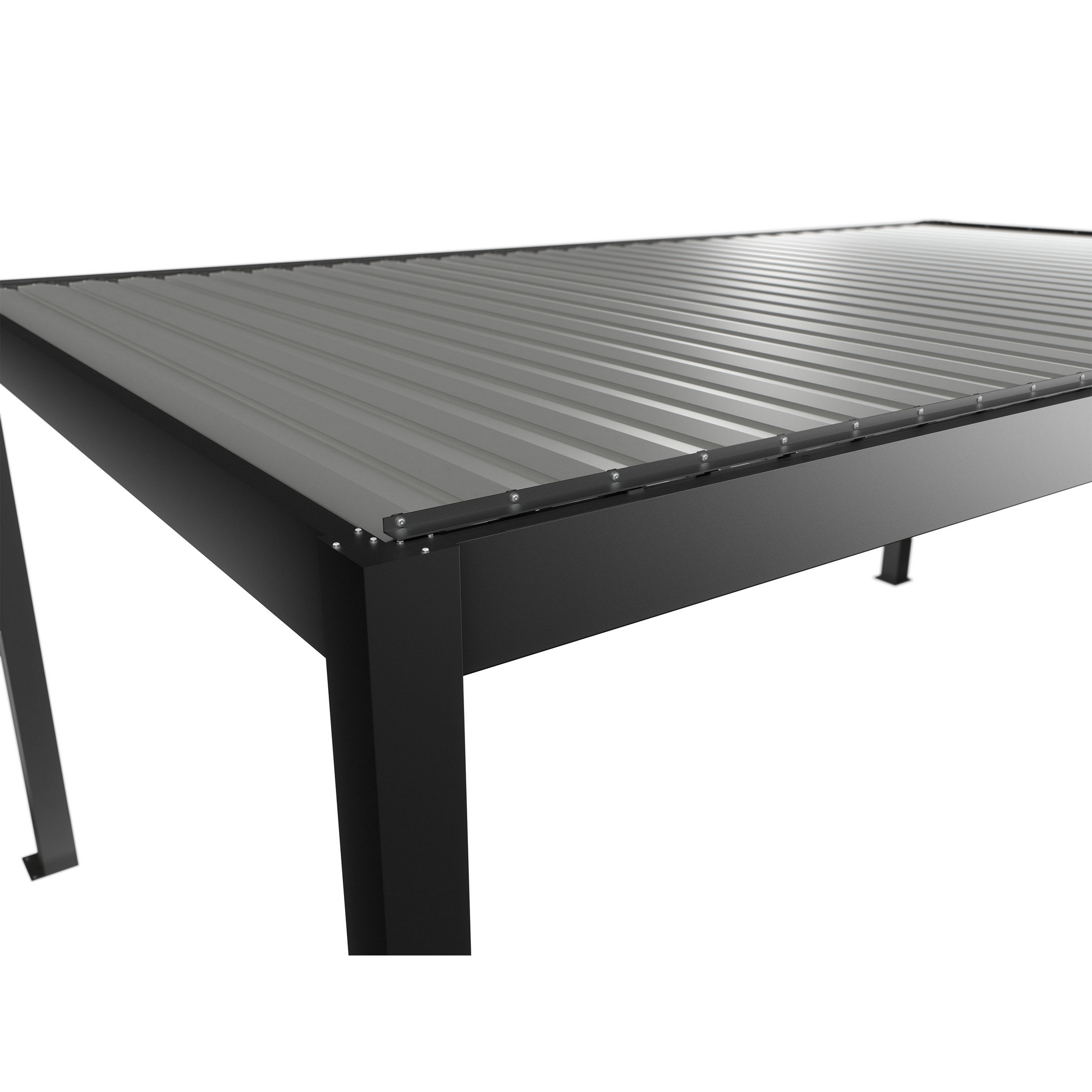 Pergola dunkelgrau metallic/silberfarben 6 x 3,5 m