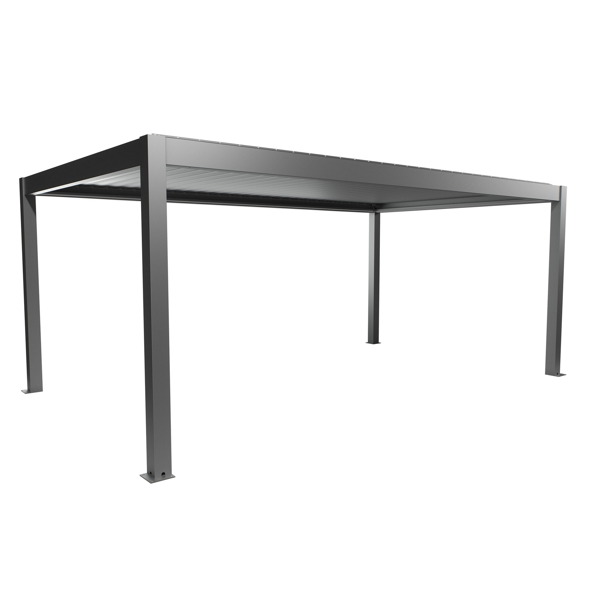 Pergola quarzgrau metallic 6 x 3,5 m