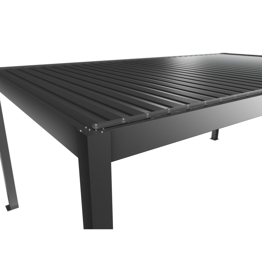 Pergola quarzgrau metallic 6 x 3,5 m