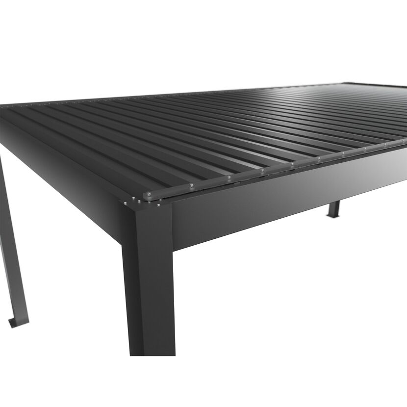 Pergola quarzgrau metallic 6 x 3,5 m