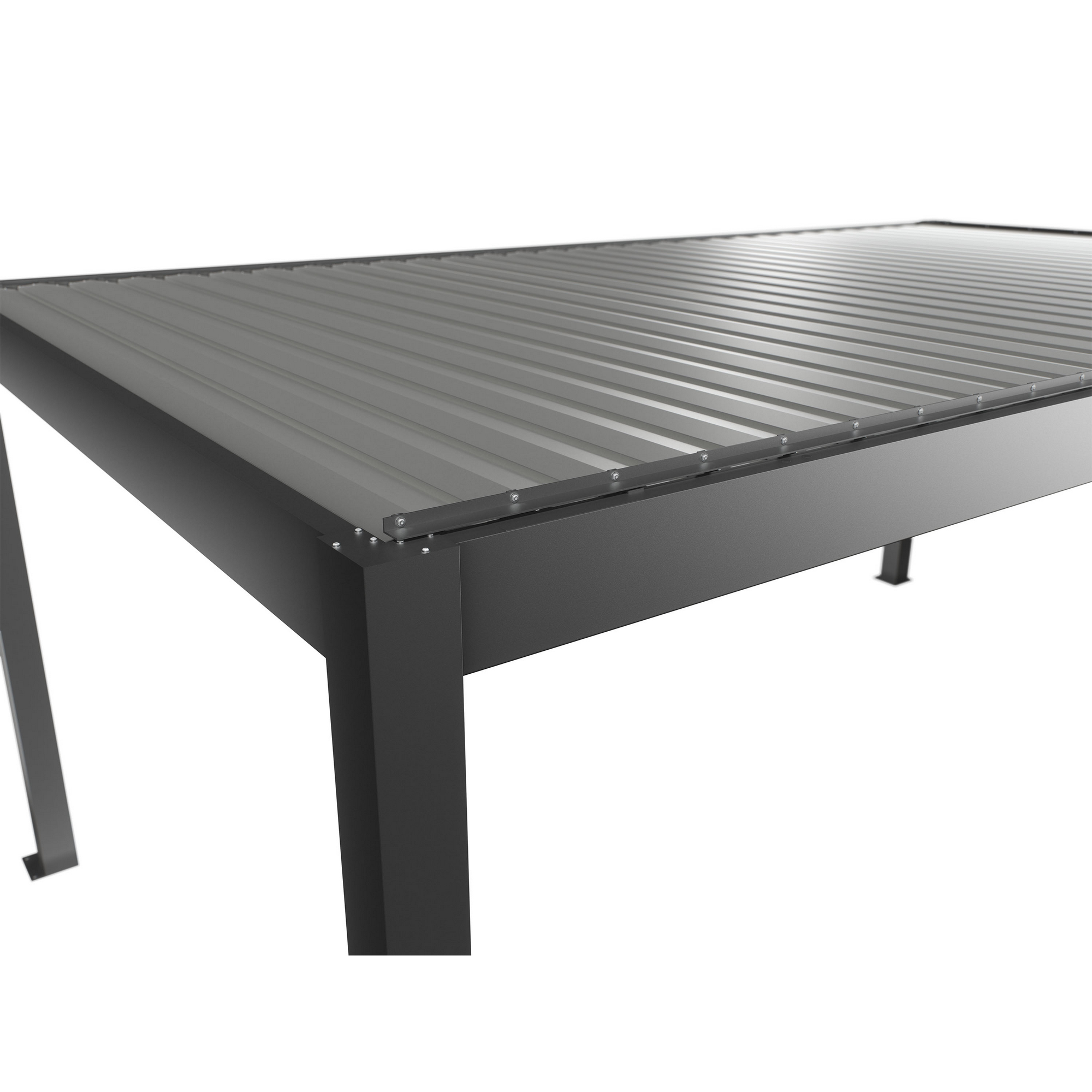 Pergola quarzgrau metallic/silberfarben 6 x 3,5 m