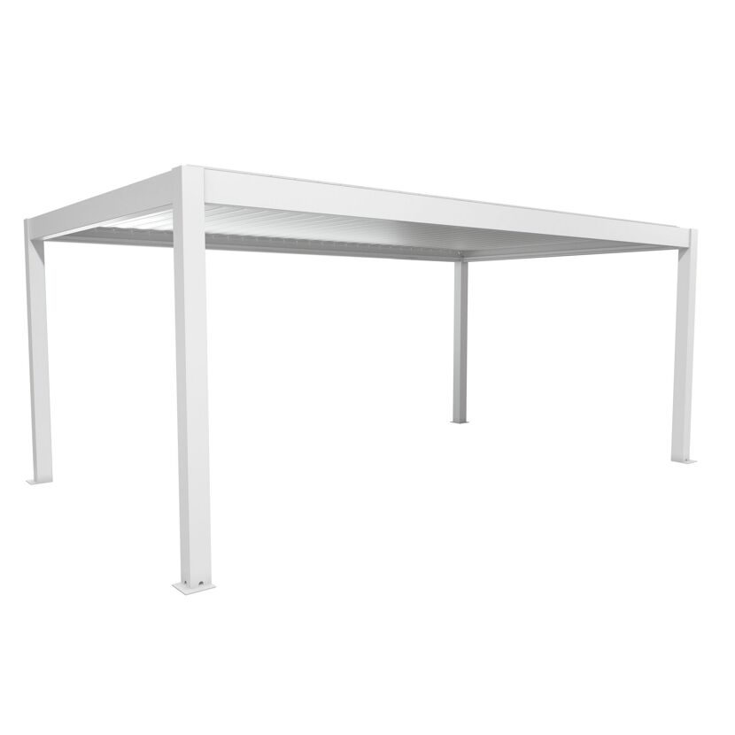 Pergola weiß/silberfarben 6 x 3,5 m