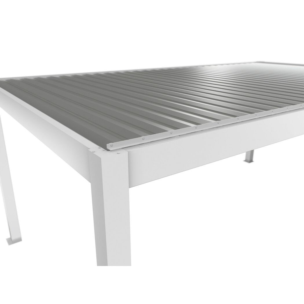 Pergola weiß/silberfarben 6 x 3,5 m