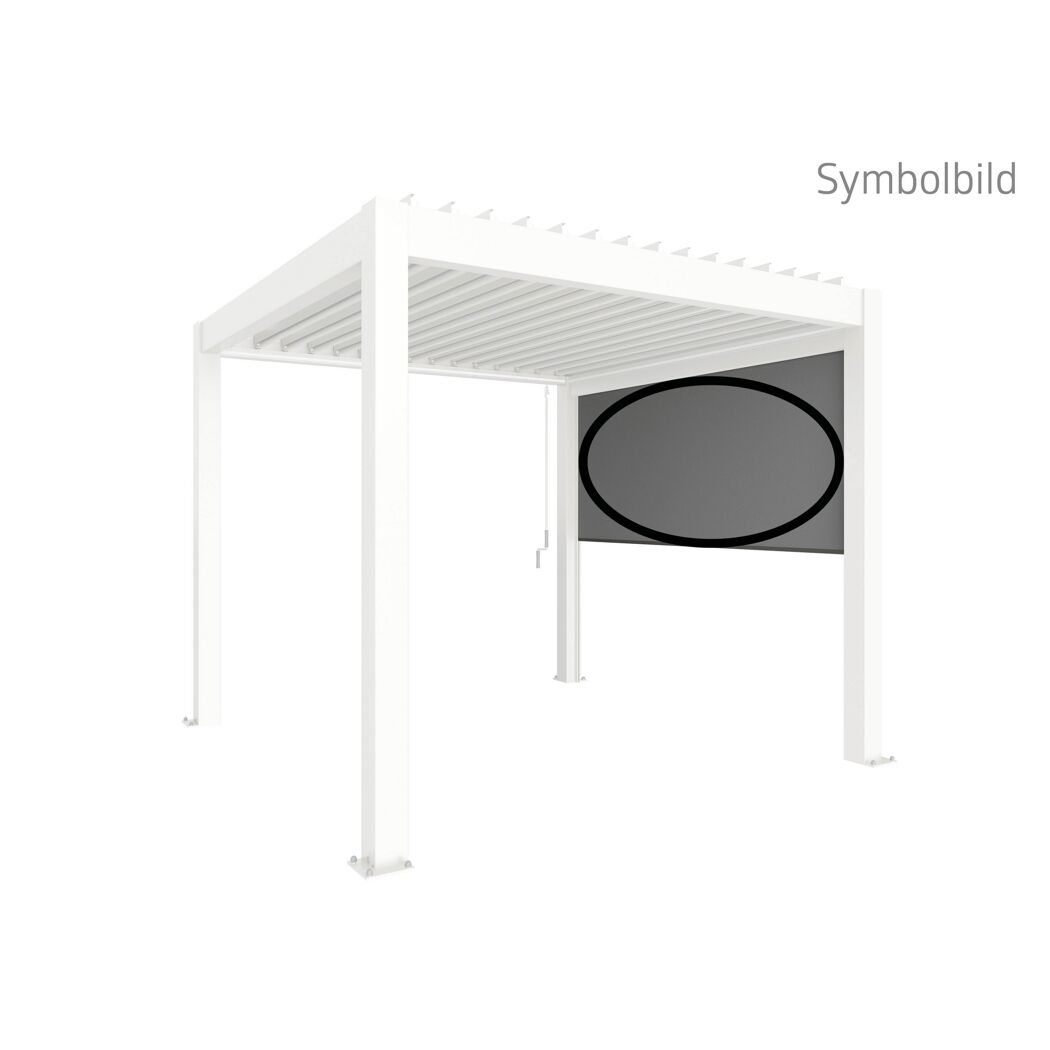 Seitenmarkise für Pergola weiß 272 x 235 cm