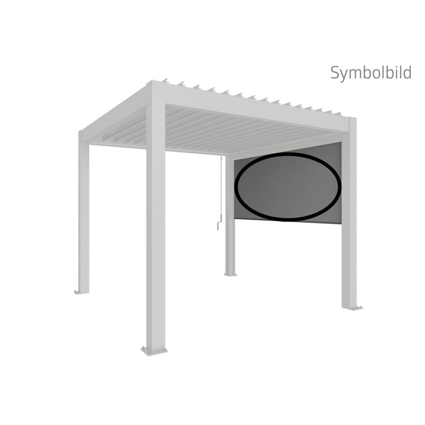 Seitenmarkise für Pergola quarzgrau 272 x 235 cm