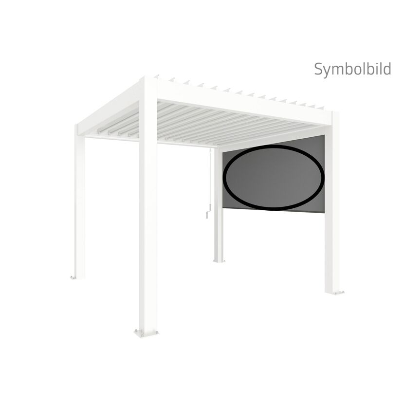 Seitenmarkise elektrisch für Pergola weiß 272 x 235 cm