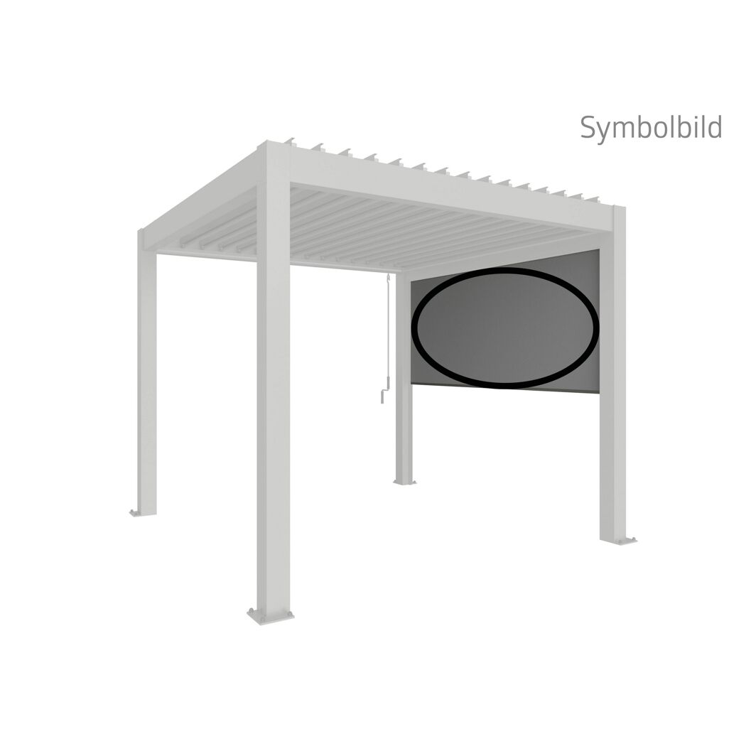 Seitenmarkise für Pergola quarzgrau 327 x 235 cm