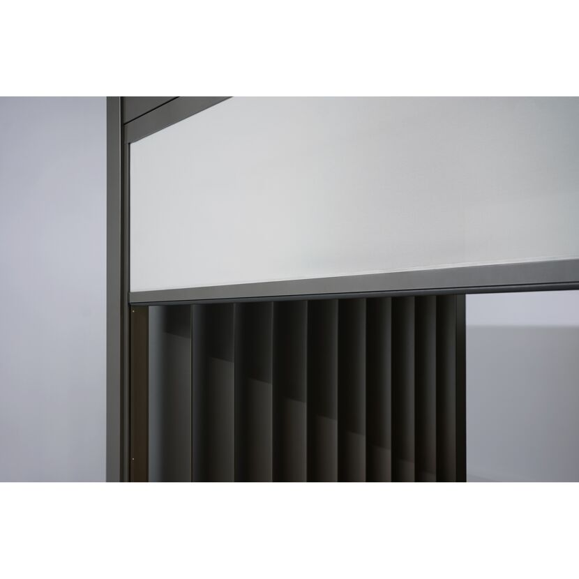 Seitenmarkise für Pergola dunkelgrau 364 x 235 cm