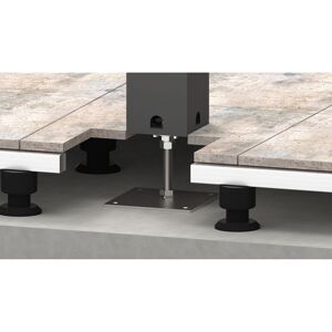 Höhenverstellbare Grundplatte zu Pergola dunkelgrau-metallic