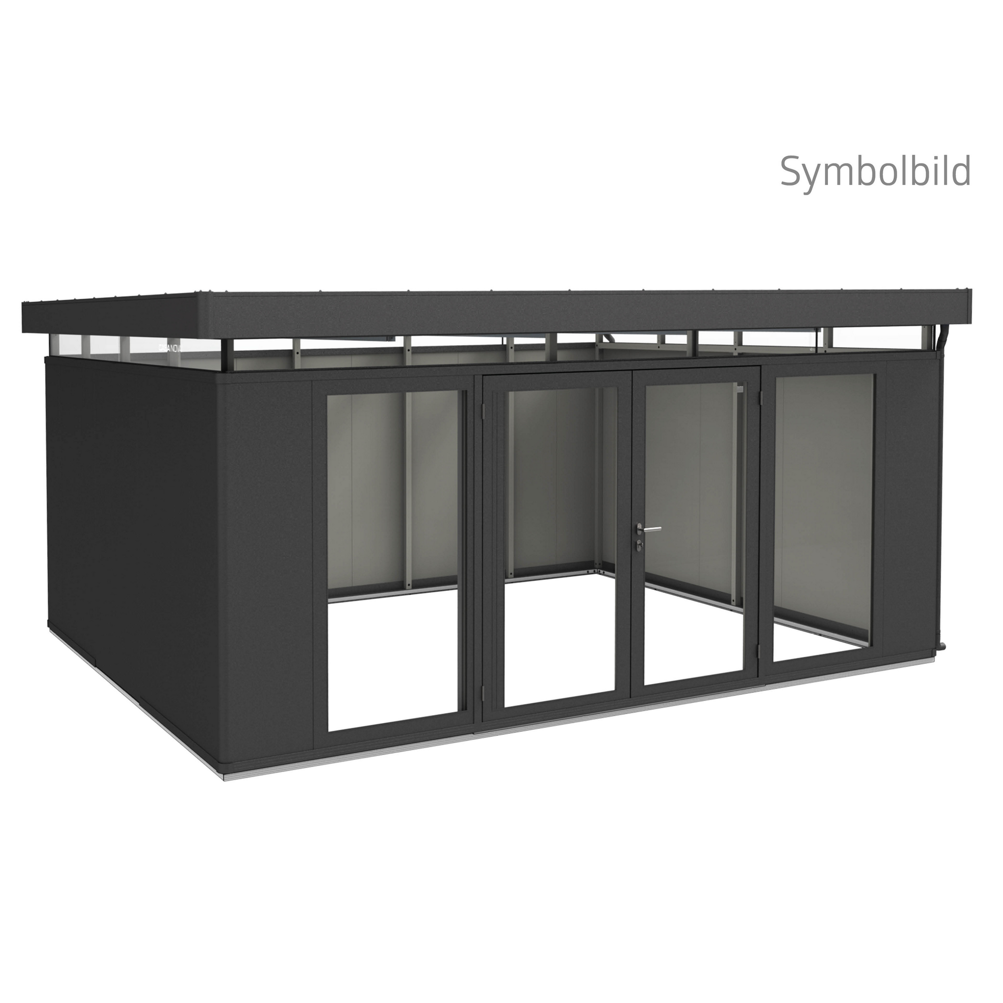 Gerätehaus 'CasaNova' dunkelgrau metallic 4 x 5 m