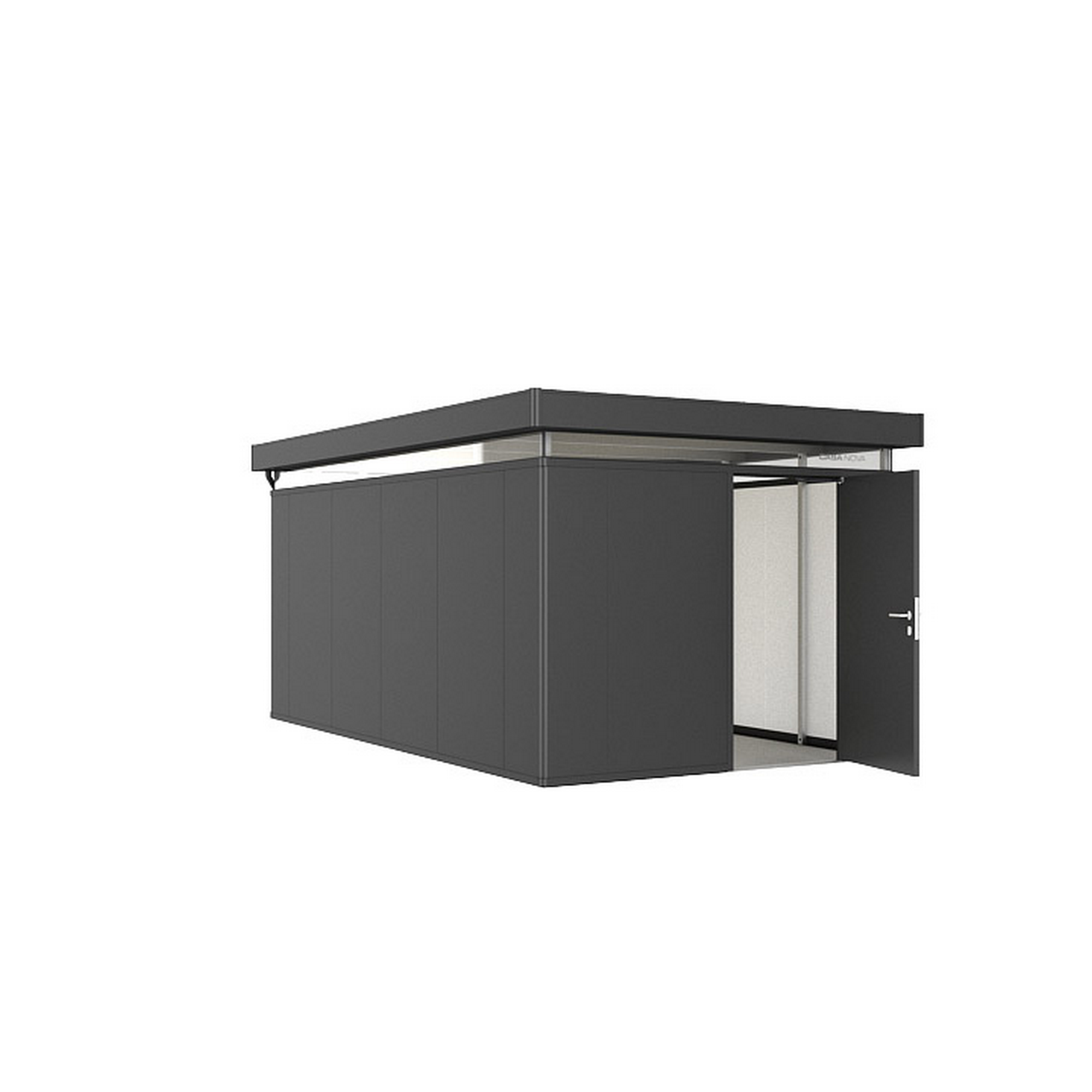 Gerätehaus 'CasaNova' dunkelgrau metallic 3 x 5 m