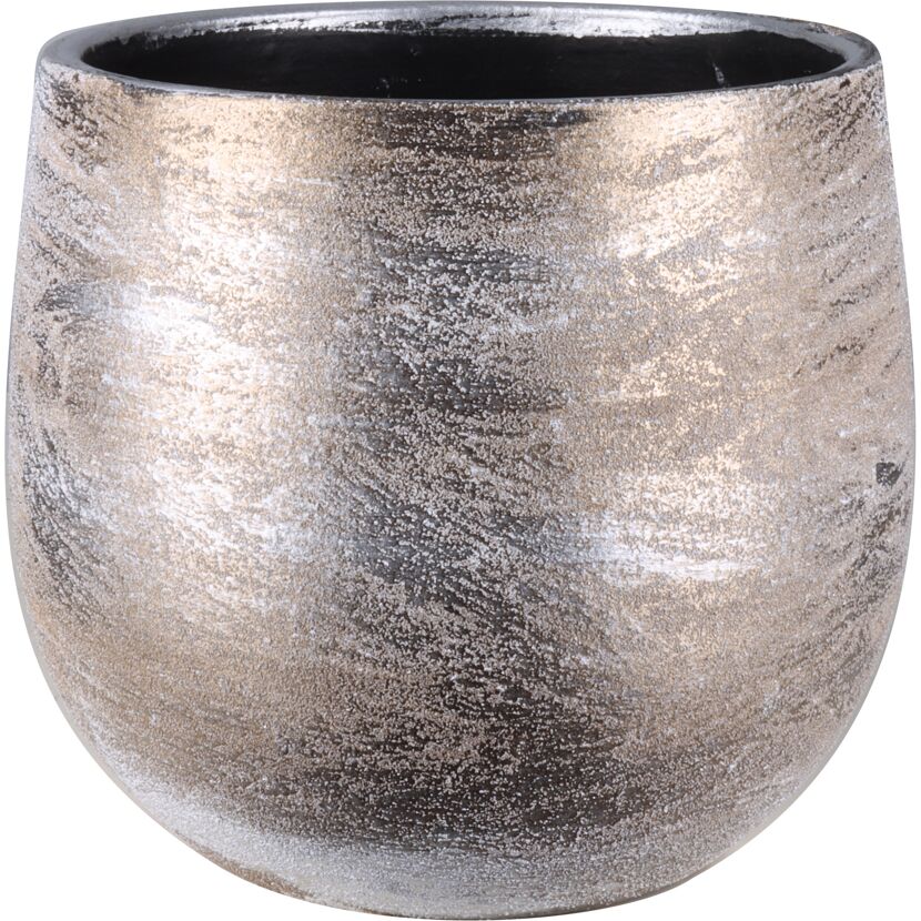 Übertopf 'Lis' silber Ø 19 x 16 cm