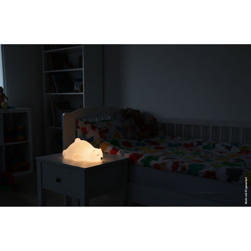 Akku-LED-Nachtlicht 'Bär' weiß mit Farbwechsler