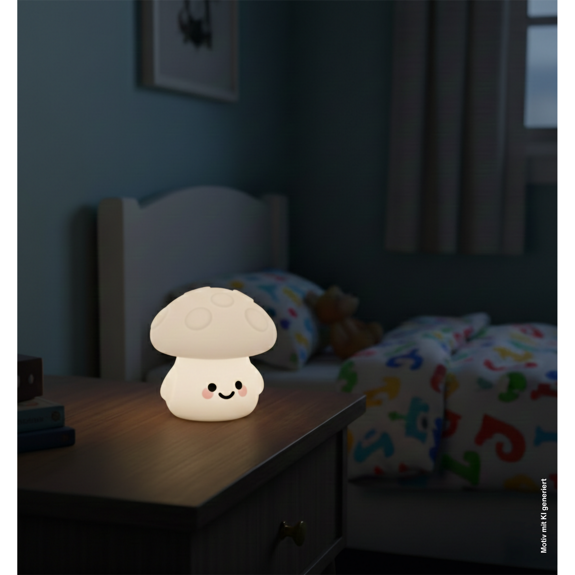 Akku-LED-Nachtlicht 'Pilz' weiß mit Farbwechsler