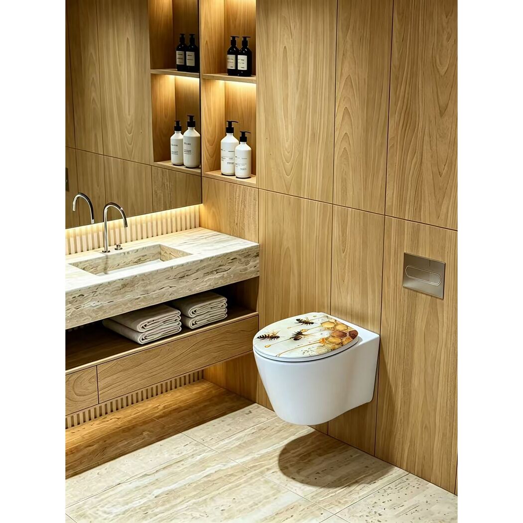 WC-Sitz 'Biene' mit Absenkautomatik Duroplast