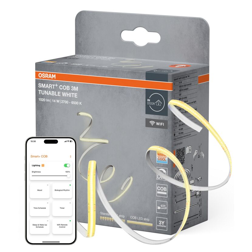 LED-Streifen 'Smart+ Wifi Cob Flex' 3 m Tunable White