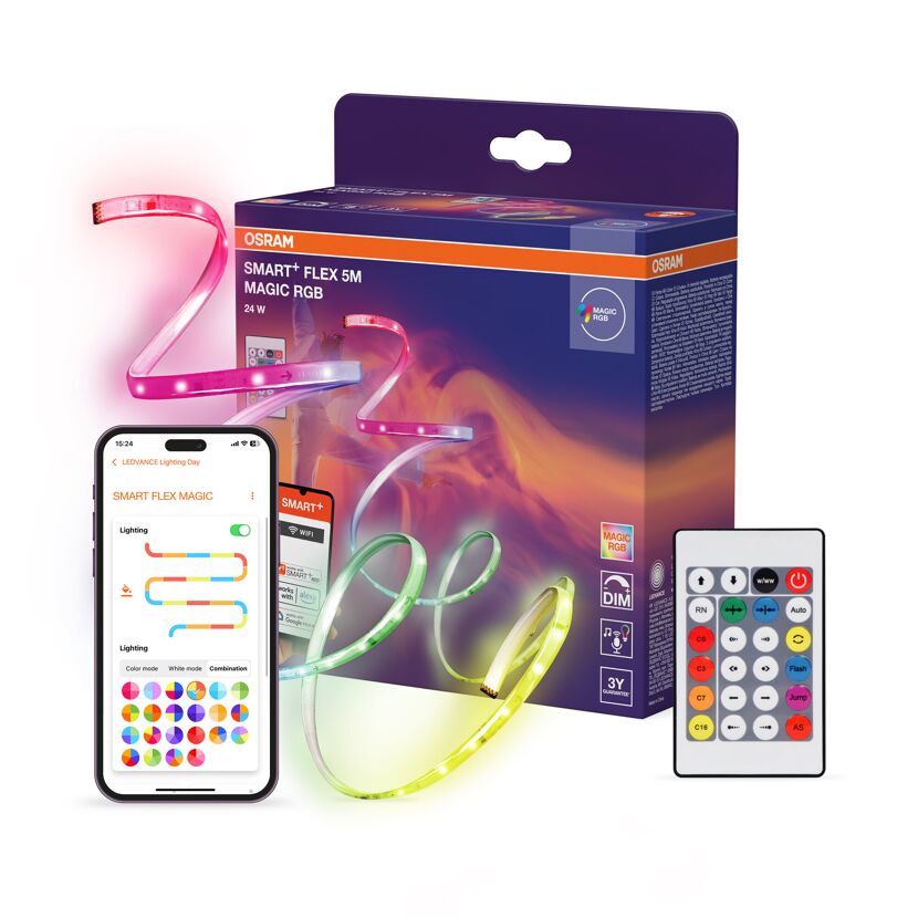 LED-Streifen 'Smart+ Wifi Magic Flex' RGB 5 m mit Fernbedienung
