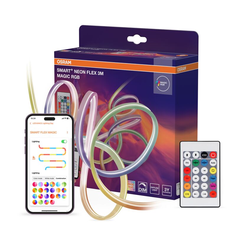 LED-Streifen 'Smart+ Wifi Neon Flex' 3 m RGB mit Fernbedienung