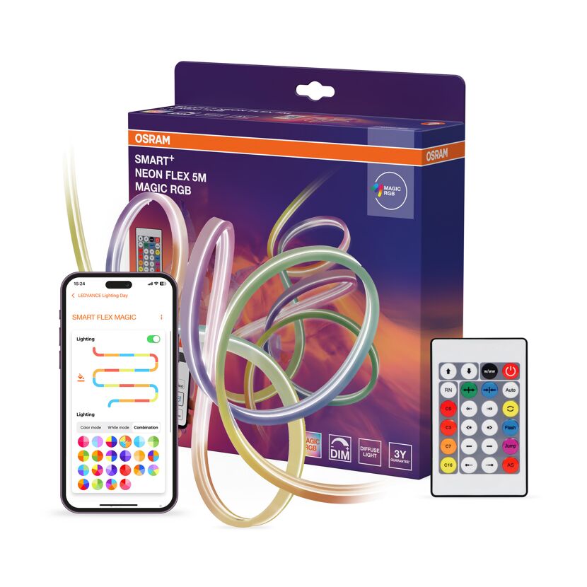 LED-Streifen 'Smart+ Wifi Neon Flex' 5 m RGB mit Fernbedienung