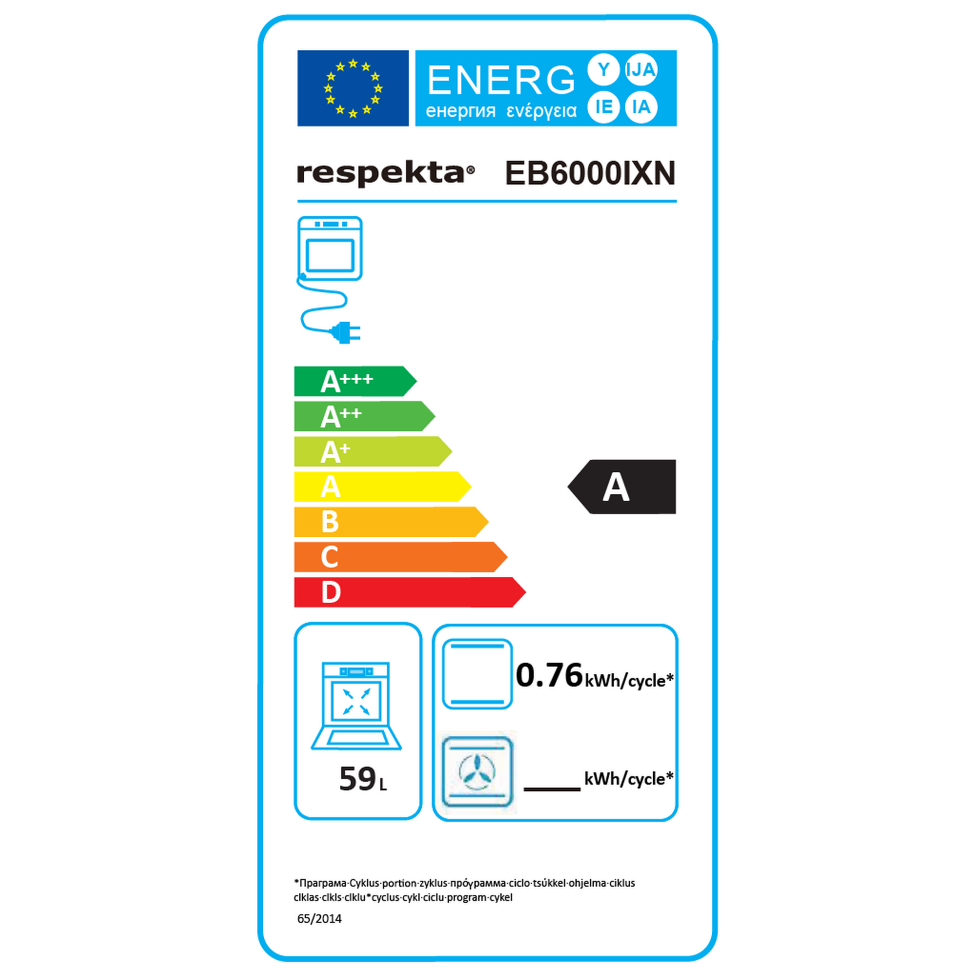 Einbau-Herd-Set 'Leandro' mit Kochfeld