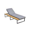 Sonnenliege 'Fano' beige/grau 196 x 70 x 30 cm