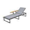 Sonnenliege 'Fano' beige/grau 196 x 70 x 30 cm