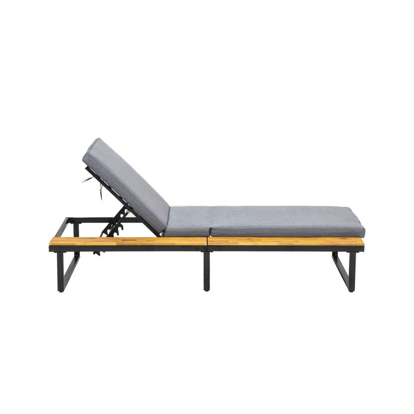 Sonnenliege 'Fano' beige/grau 196 x 70 x 30 cm