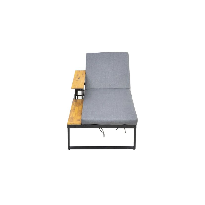 Sonnenliege 'Fano' beige/grau 196 x 70 x 30 cm