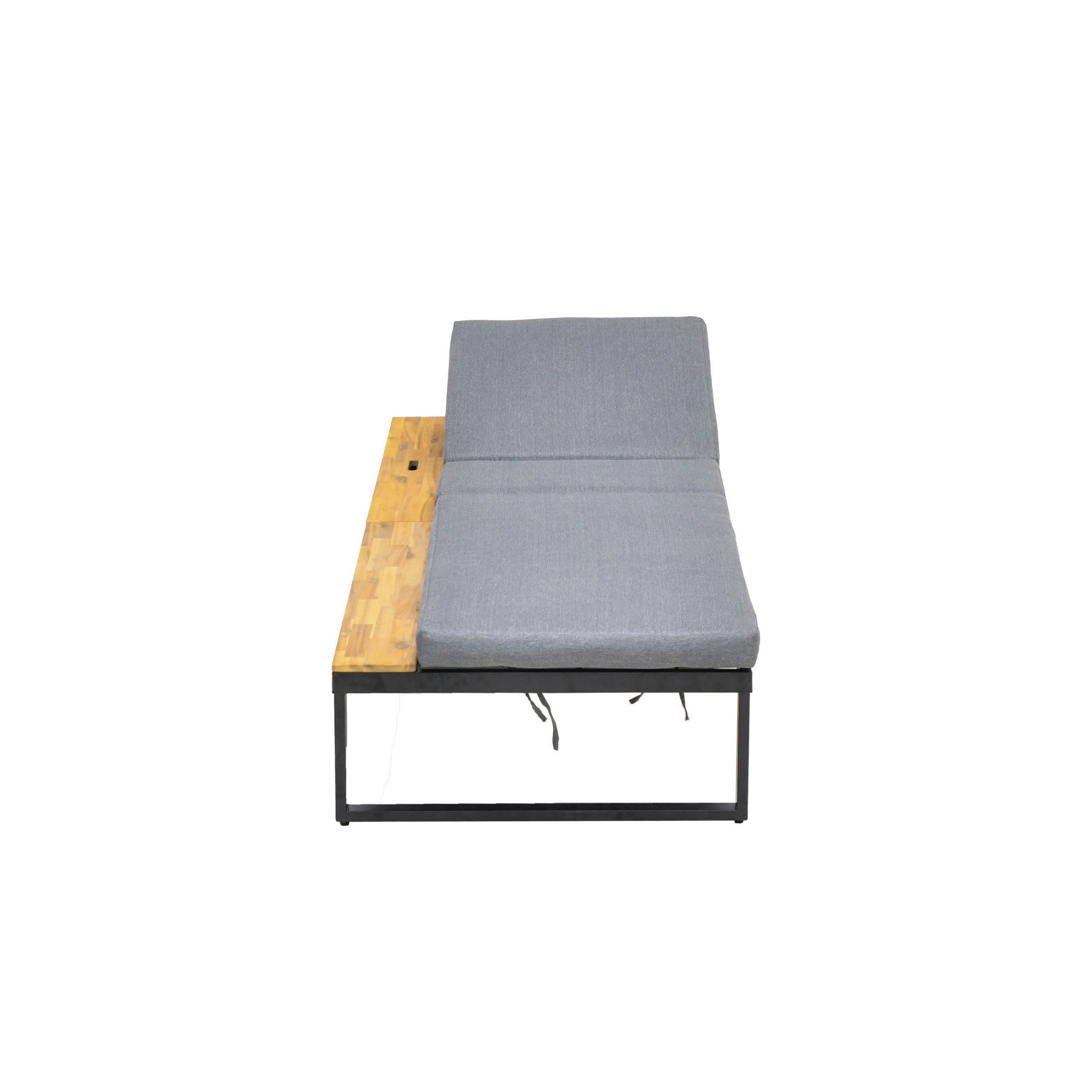 Sonnenliege 'Fano' beige/grau 196 x 70 x 30 cm