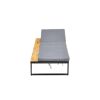 Sonnenliege 'Fano' beige/grau 196 x 70 x 30 cm