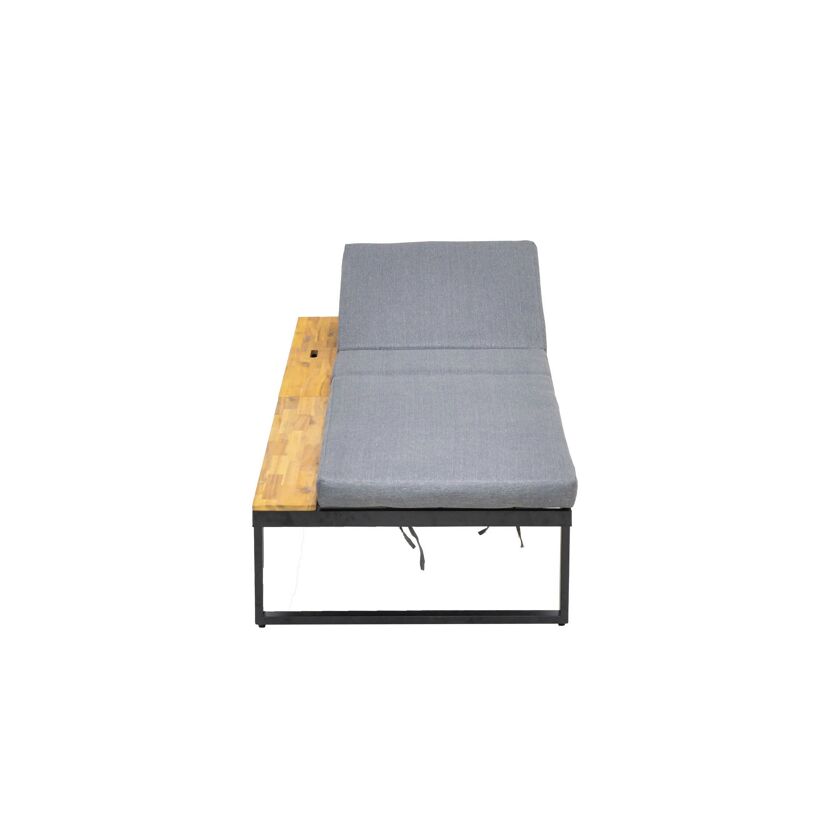 Sonnenliege 'Fano' beige/grau 196 x 70 x 30 cm