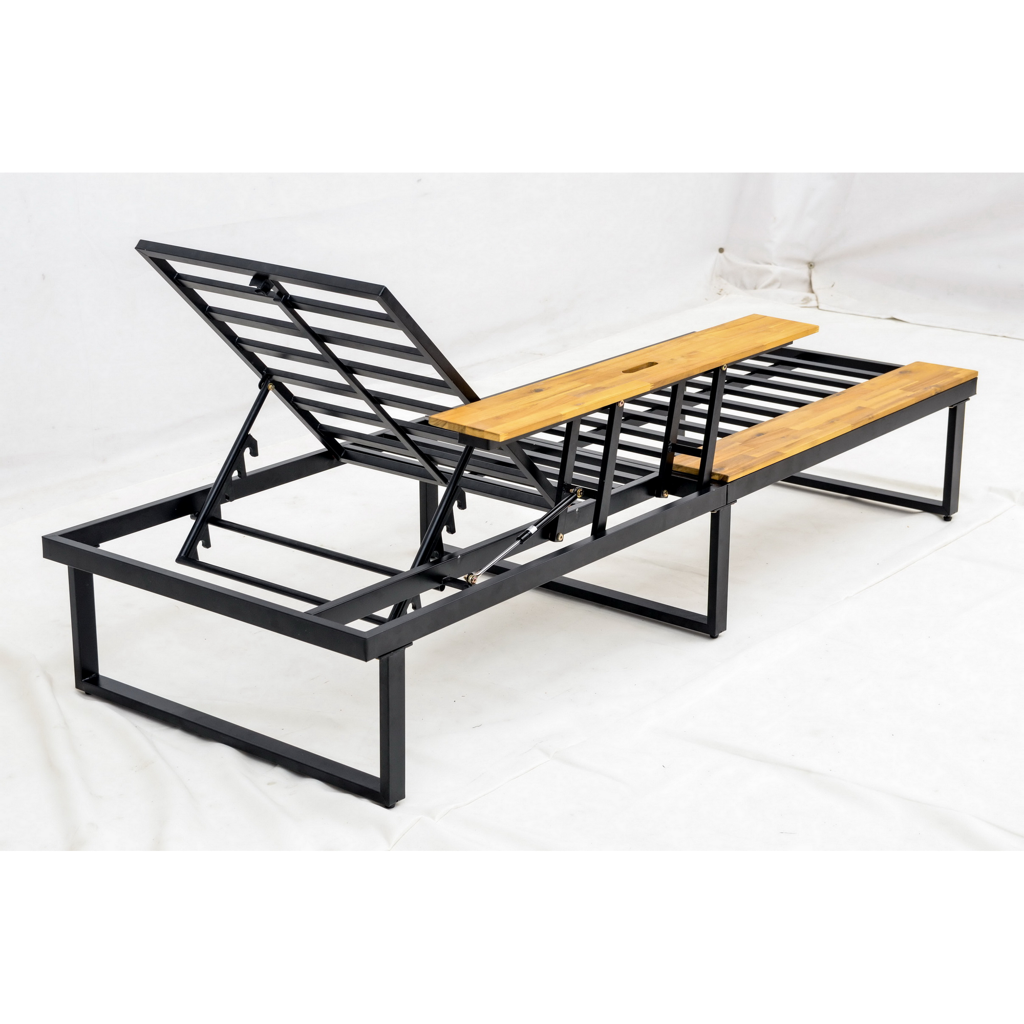 Sonnenliege 'Fano' beige/grau 196 x 70 x 30 cm