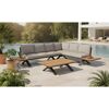 Loungemöbelset 'Tokio' Aluminium/Polywood grau 3-teilig