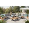 Loungemöbelset 'Tokio' Aluminium/Polywood grau 3-teilig