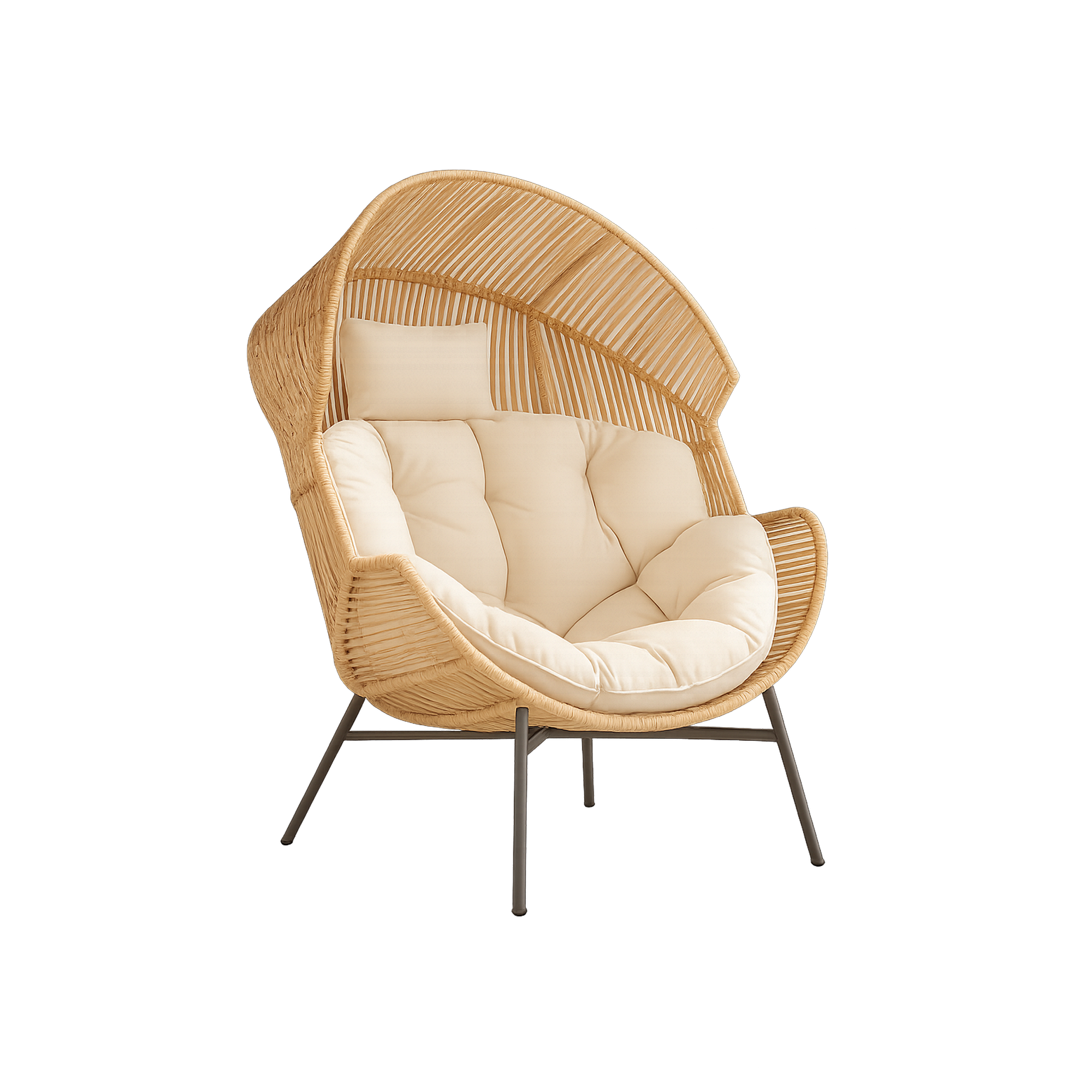 Korbsessel 'Theo' Kunststoff sand 96 x 110 x 96 cm