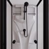 Komplettdusche mit Schiebetür 'Juist' vollgerahmt mattschwarz 80 x 190 x 80 cm