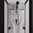 Komplettdusche mit Schiebetür 'Juist' vollgerahmt mattschwarz 80 x 190 x 80 cm