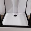 Komplettdusche mit Schiebetür 'Juist' vollgerahmt mattschwarz 80 x 190 x 80 cm