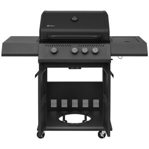 Gasgrill 'Woodlake' schwarz 133 x 116 x 59 cm