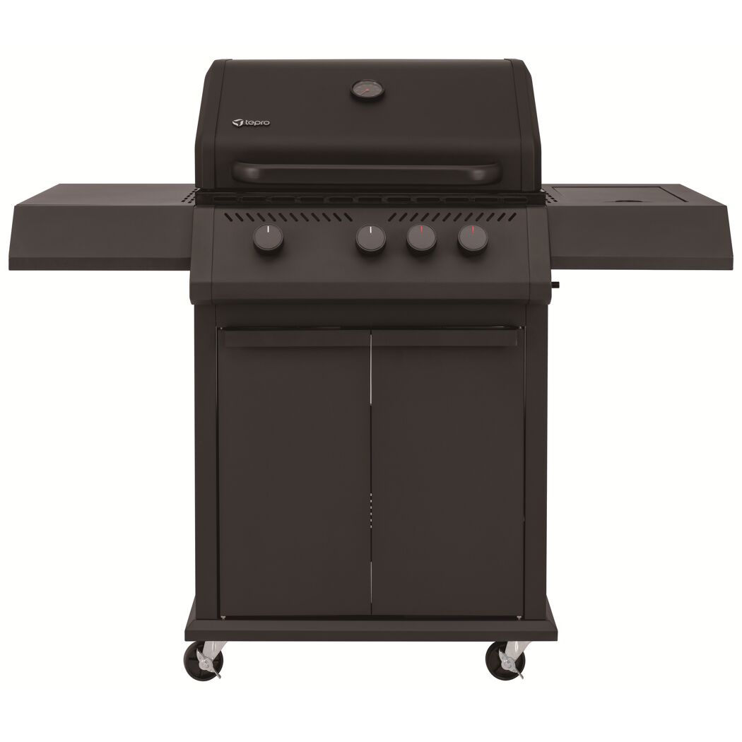 Gasgrill 'Woodlake' schwarz 133 x 116 x 59 cm