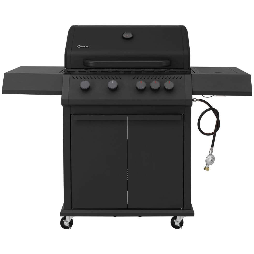 Gasgrill 'Riverbank' schwarz 140 x 116 x 59 cm