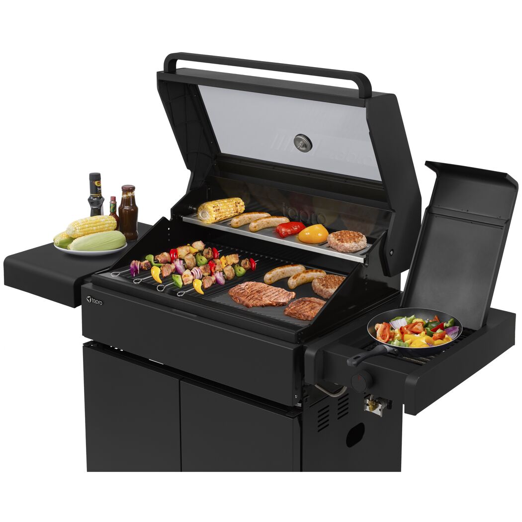 Gasgrill 'Hicksville' schwarz 161 x 119 x 62 cm