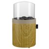 Tisch-Gasfeuerstelle 'Typ A rund' beige mit Dekosteinen 16,4 x 30 cm