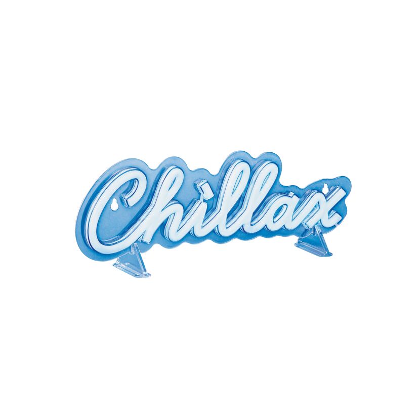 Neonlicht 'Chillax' blau 31,4 x 11,1 cm