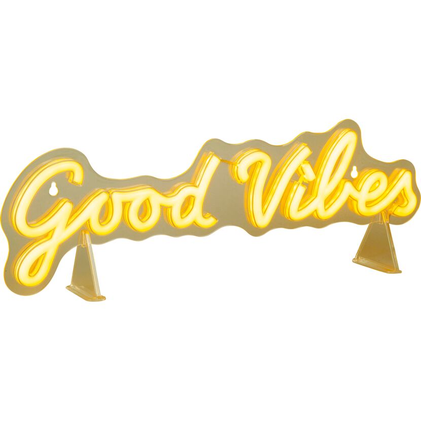 Neonlicht 'Good Vibes' gelb 41,5 x 14,2
