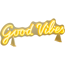 Neonlicht 'Good Vibes' gelb 41,5 x 14,2