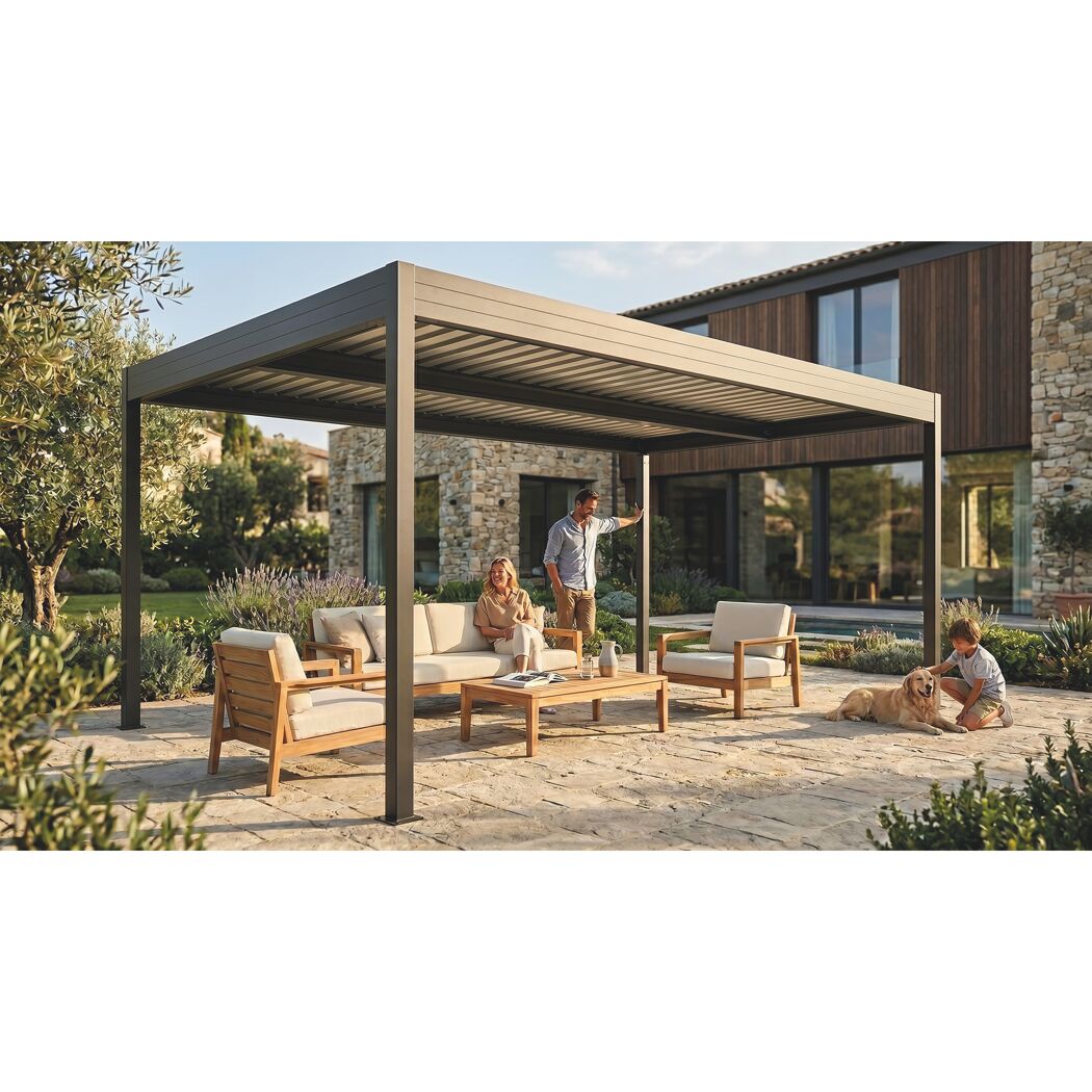 Carport 'SunVaro Classic XL' anthrazit 362 x 549 x 252 cm