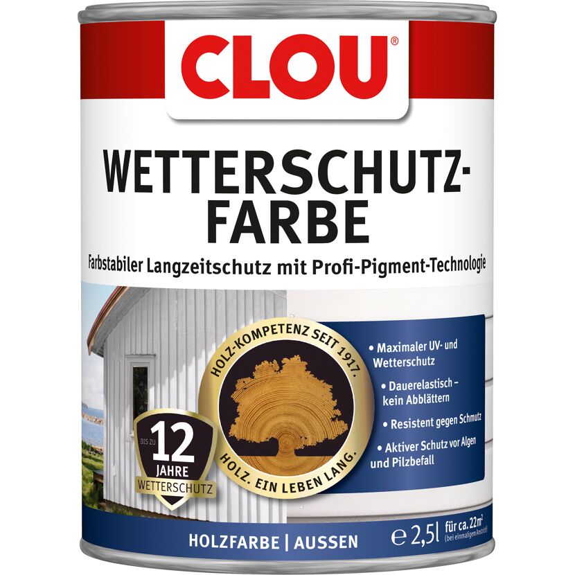 Wetterschutzfarbe weiß 2,5 l